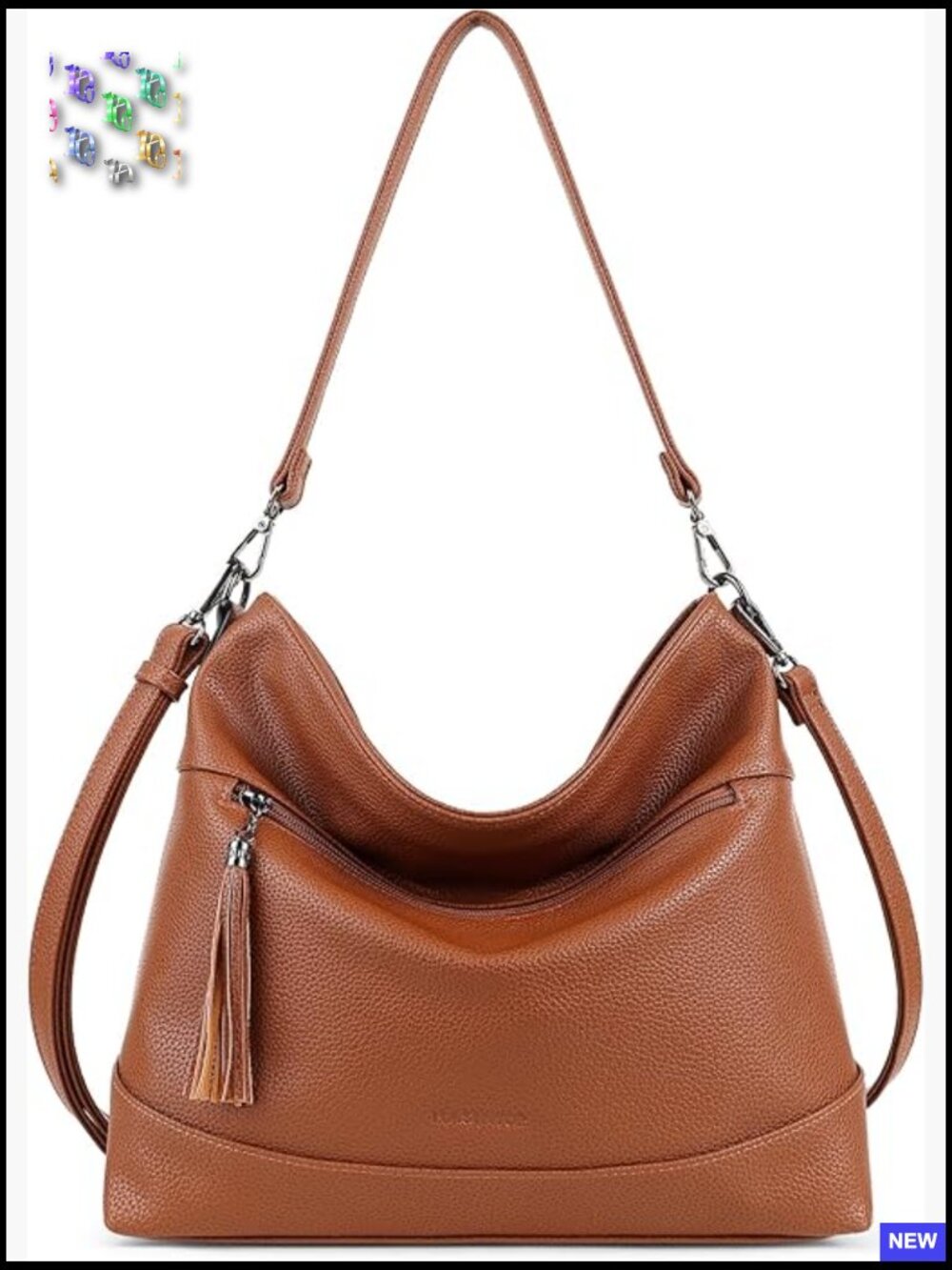 Convertible Leather Hobo Crossbody Bag 2-in-1 Adjustable Straps Chic Slouchy